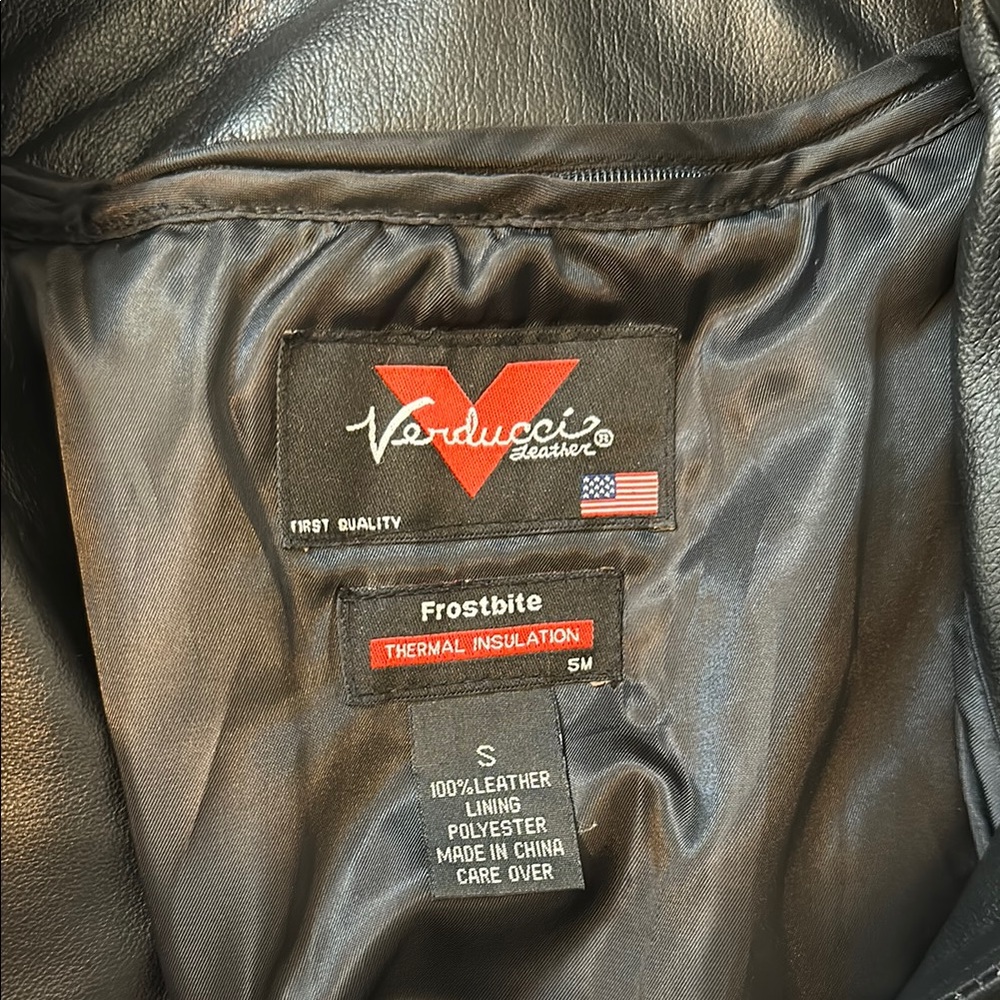 Women's Black Leather Jacket - Picture 2 of 6